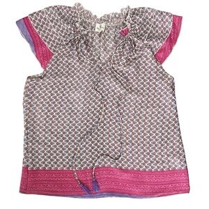Perry Walker Varina Silk Blend Top Size 6